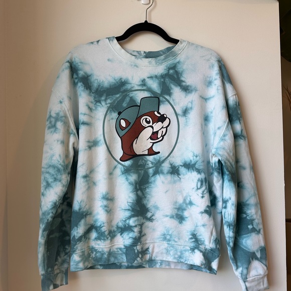 Vintage Buc-ees Tie Dye Crewneck Sweatshirt size Small - Picture 2 of 8